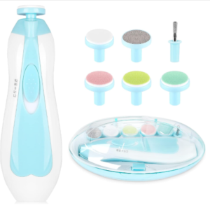 Baby Nail Trimmer 6 in 1, Usage Labeled Case, Royal Angels Baby Electric Nail File, Baby Grooming Kit Manicure Set for Toddler and Adults, Newborn Toddler Toes & Fingernails Nail Care Kit